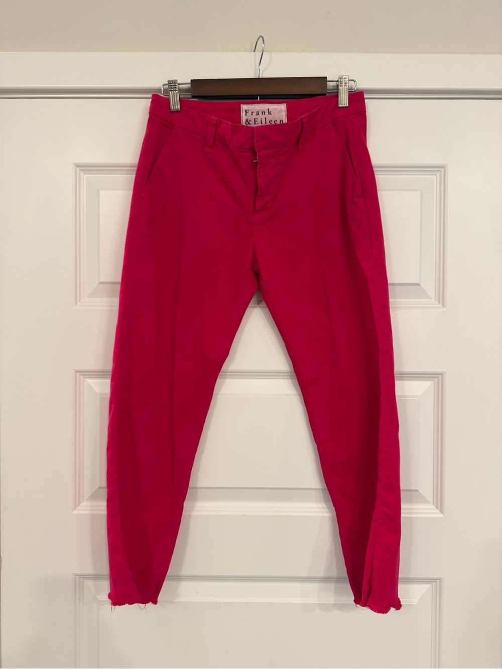 Frank & Eileen Women’s Wicklow Hot Pink Casual Chino Pants 4 $298 MSRP